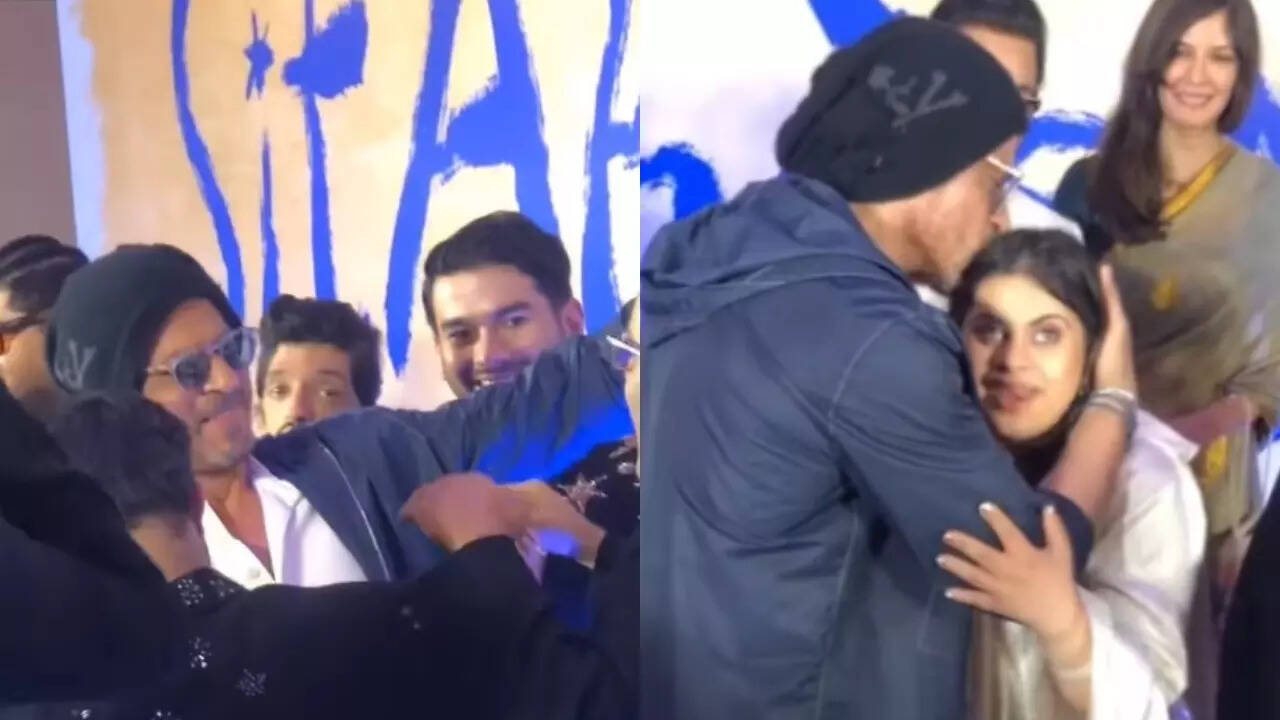 SRK hugs specially-abled child actors of Sitaare Zameen Par