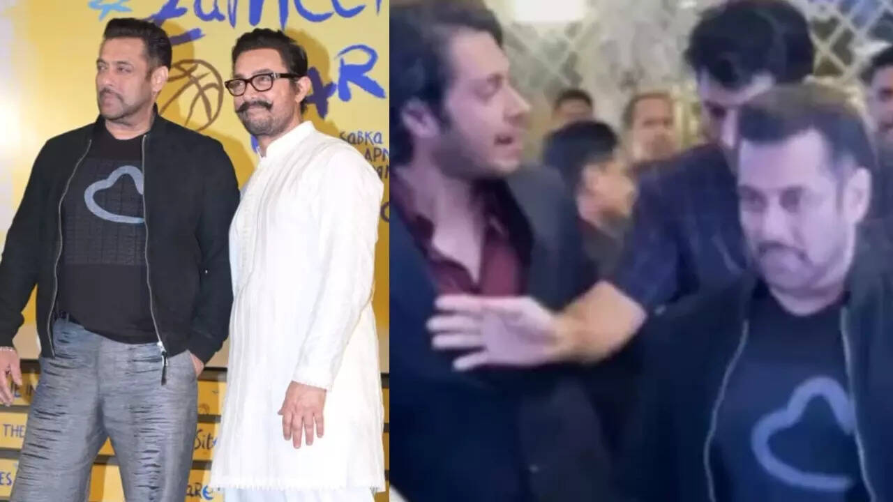 Salman's bodyguard pushes Junaid Khan at SZP screening