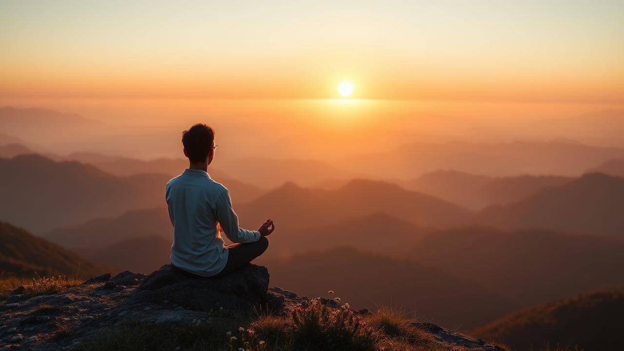 Sunrise Meditation on a Peak