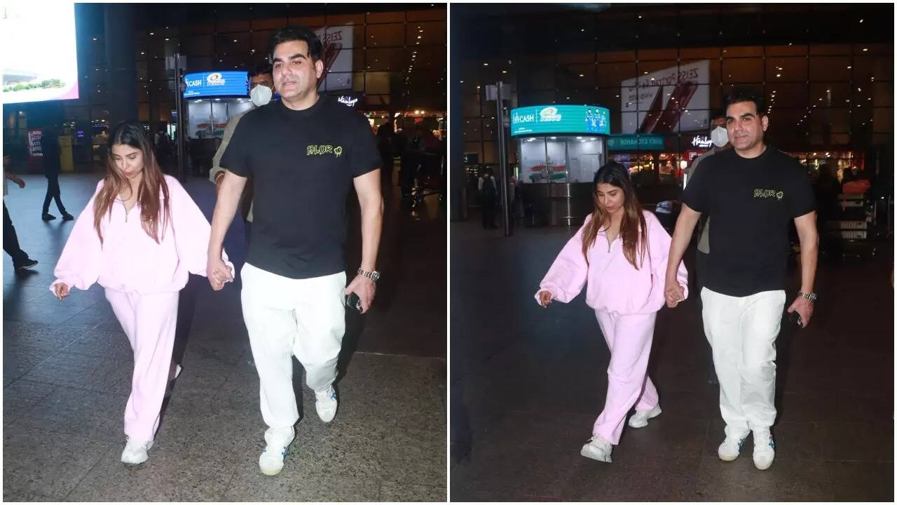 Arbaaz Khan and Sshura Khan return from Dubai vacation