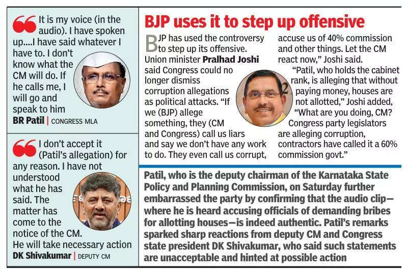 Congress MLA stands firm on bribery claims in housing, DK Shivakumar disagrees