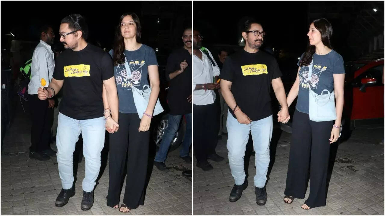 Aamir steps out hand-in-hand with girlfriend Gauri