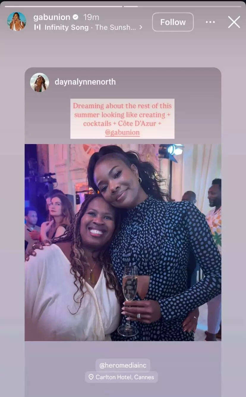 Gabrielle Union and Dayna Lynne North (Image Source: Instagram Story)
