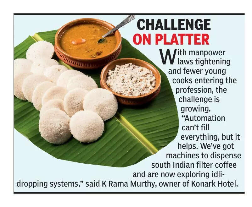 Bengaluru’s hotel kitchens turn to machines for south Indian fare