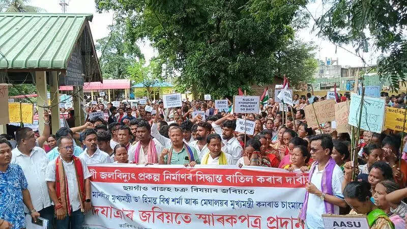 Assam & Meghalaya villagers protest proposed dam on Kulsi