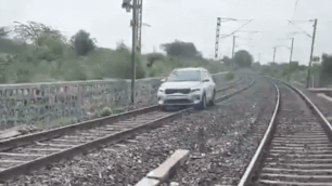 Hyderabad techie takes car onto railway tracks; trains services halted on route