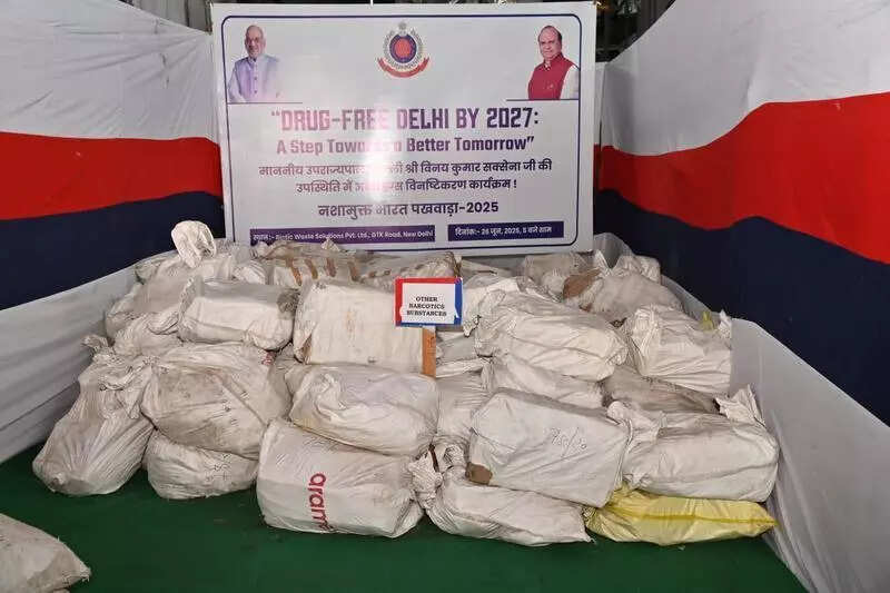 Delhi Police destroys illicit drugs worth more than 3k crore