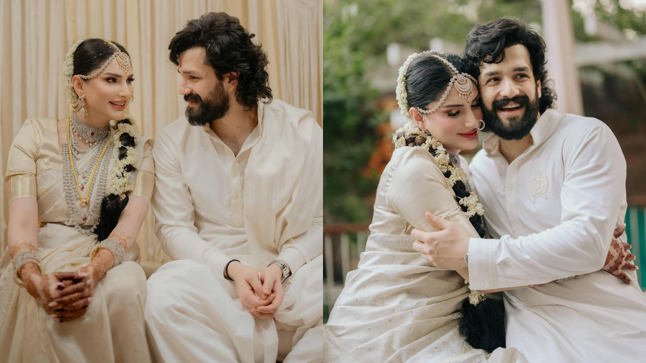 Akhil Akkineni shares wedding photos with Zainab Ravdjee