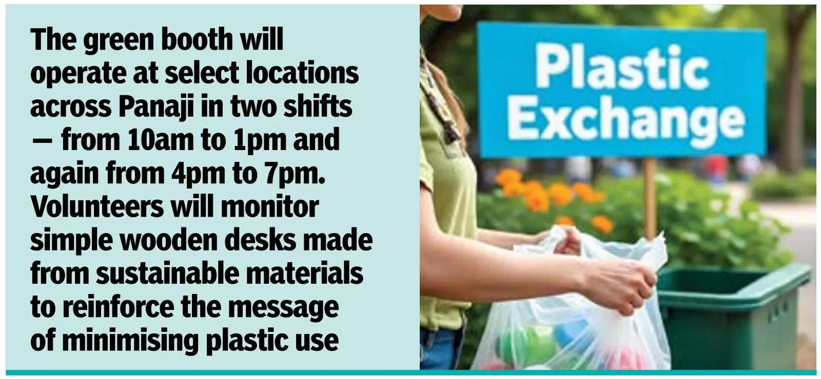 Swap plastic for saplings in city on July 4, 5