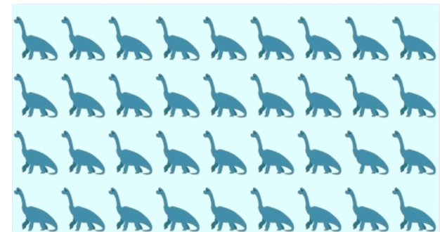 Optical illusion: Can you spot the "different" dinosaur in under 10 seconds?