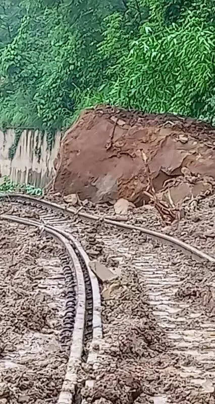 Landslide halts trains in Dima Hasao; job aspirants stranded