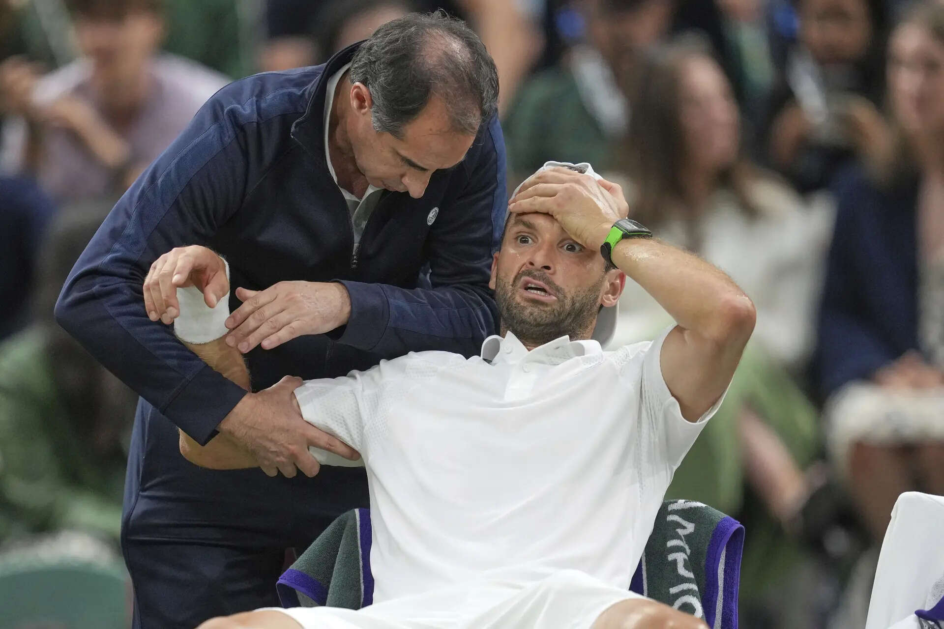Wimbledon: Grigor Dimitrov’s body betrays him again, bows out with injury