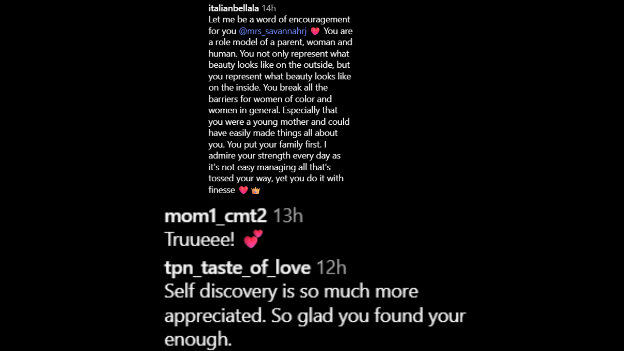 Fans comment on Savannah James' video