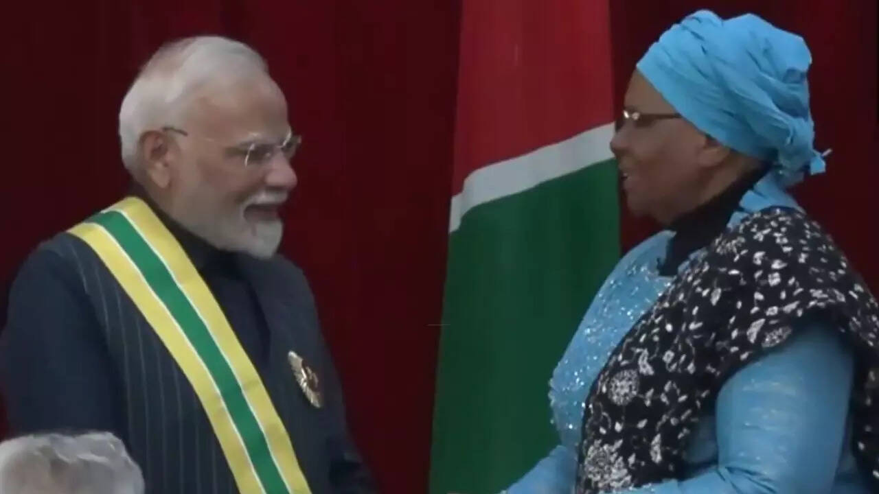 Namibia visit: PM Modi gets country’s highest honour, signs 4 agreements to strengthen bilateral ties