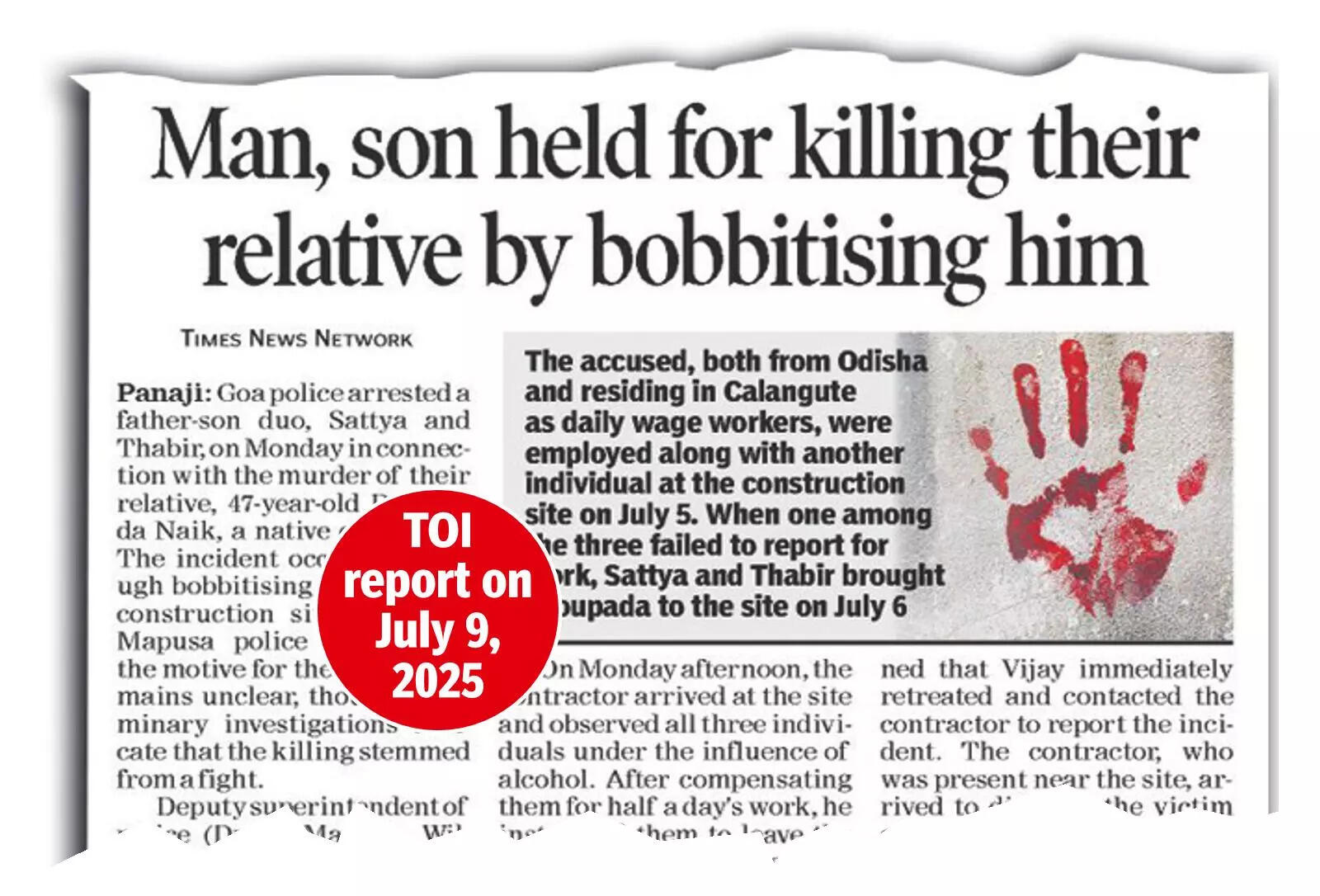 Man, son bobbitised relative to avenge assault, say police