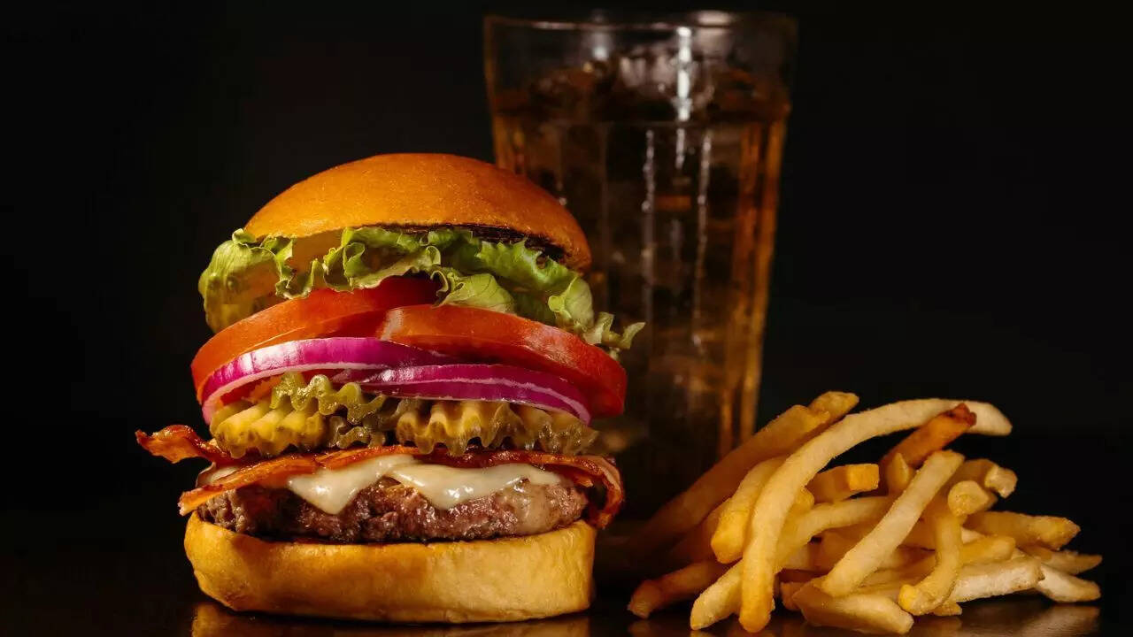 burger and fries