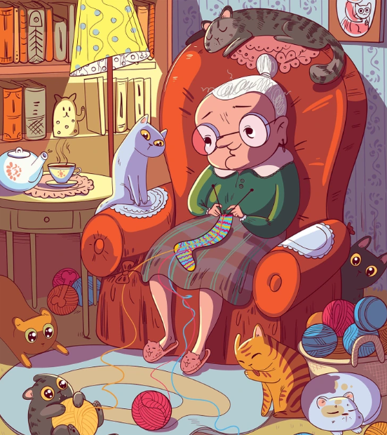 Only a true animal lover can spot the number of cats in the room