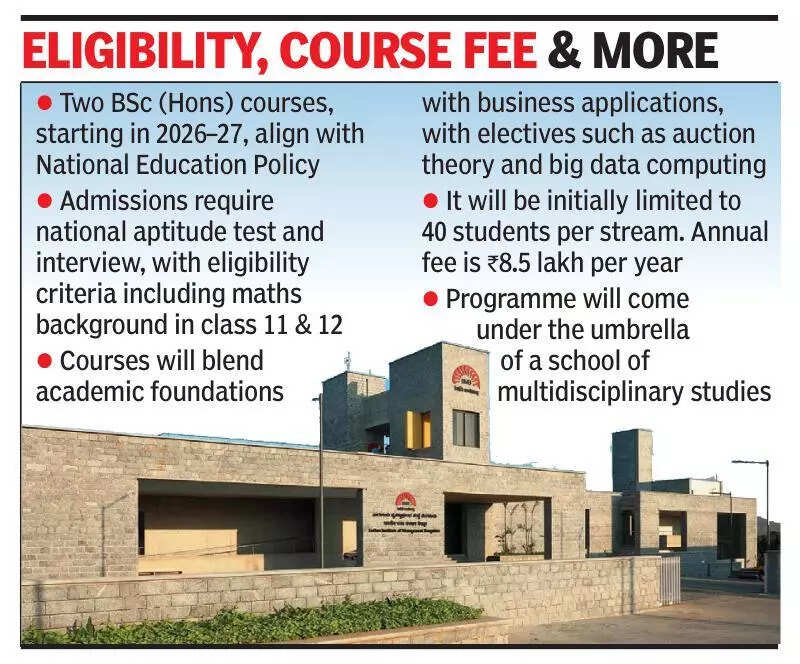 Indian Institute of Management-Bangalore launches 4-year undergraduate programme in economics & data science