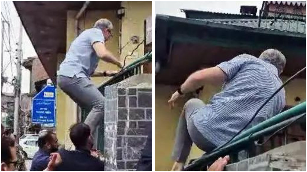 Jammu and Kashmir: Stopped by cops, CM Omar Abdullah climbs fence for homage at 1931 graves