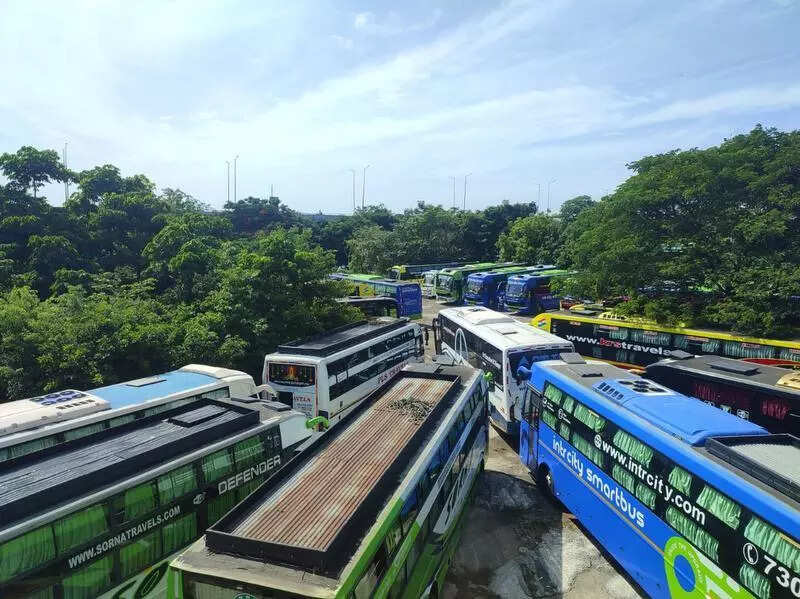 Pvt buses turn Miyawaki forest into parking bay