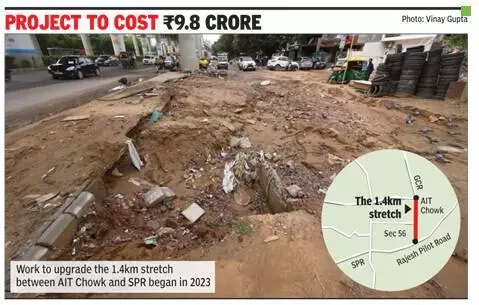 25 months & counting, revamp of 1.4km Southern Peripheral Road link not complete in Gurgaon