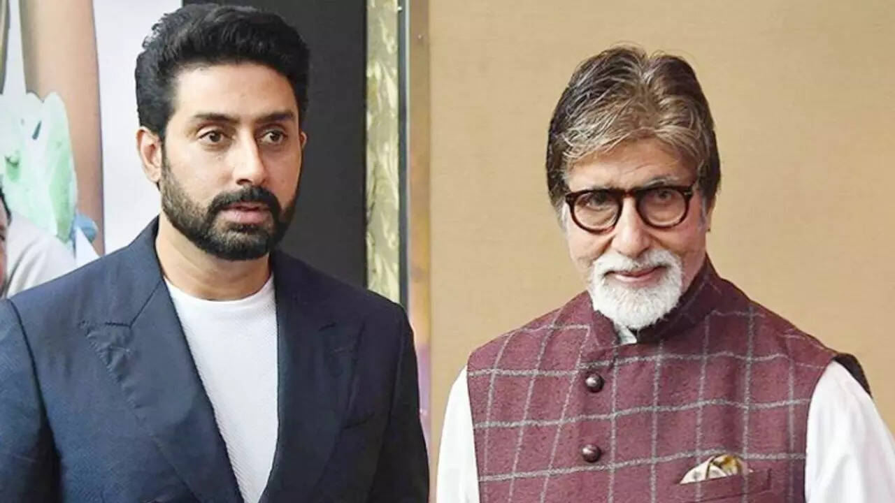 Big B tells Abhishek to 'never give up'