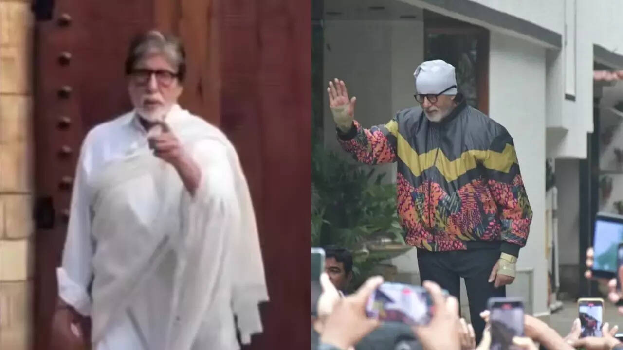 Bachchan scolds paps taking videos outside Jalsa