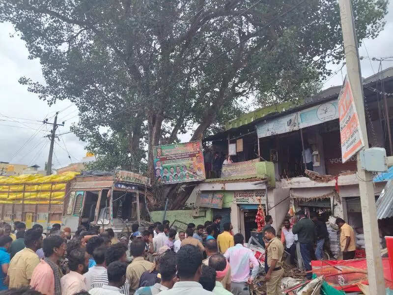 3 die as manure-laden truck ploughs into shop in Tumakuru