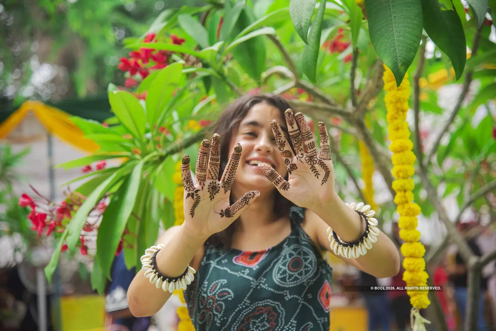 Jhoolas, peacocks and paisley designs: Monsoon magic in Teej mehendi