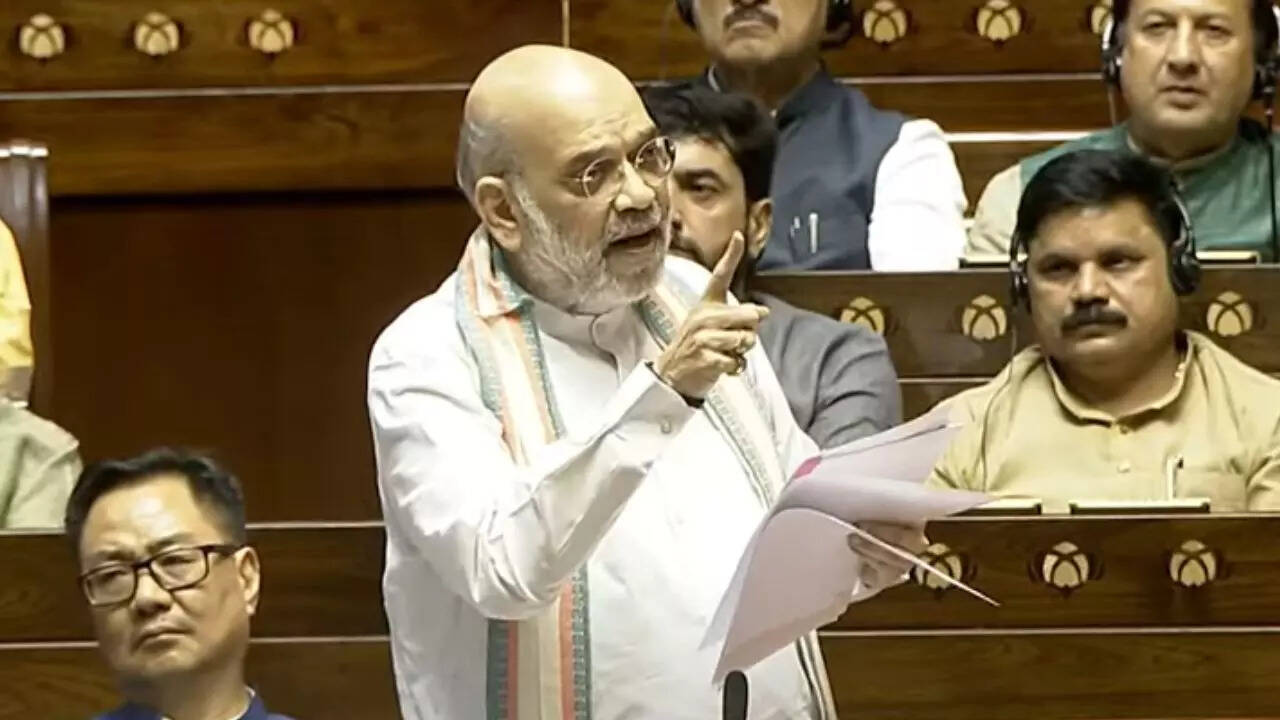 Op Sindoor debate: Amit Shah hails Operation Mahadev in Rajya Sabha; INDIA bloc walk out over PM’s absence