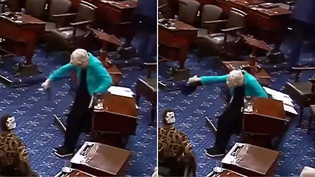 Watch: Democrat Elizabeth Warren trips in senate hall; Republicans rush to help