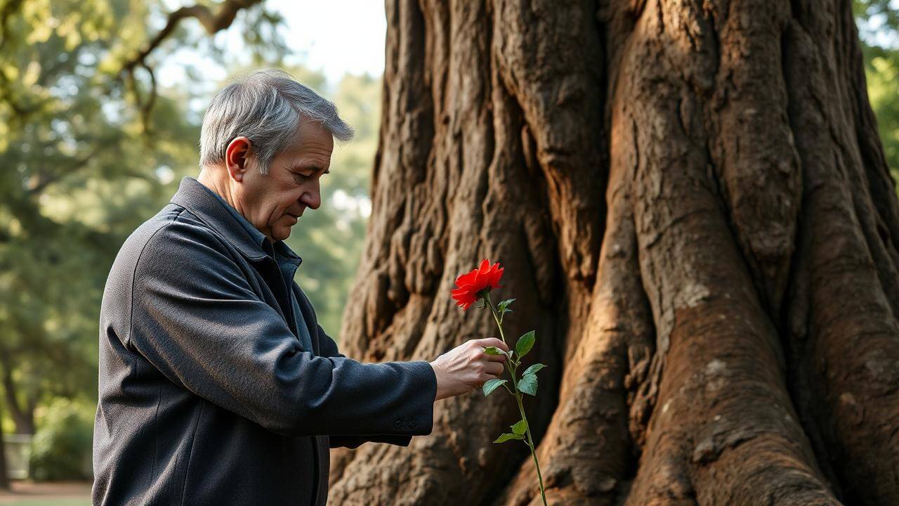 Toddler survives 18-storey fall; father honours tree with red flower