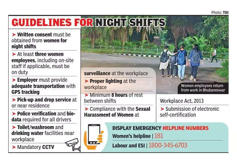 Govt allows women to work night shifts, but with riders