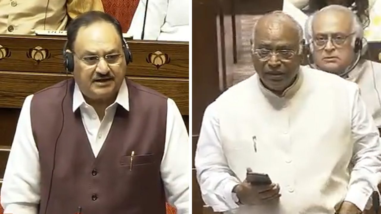 ‘Take tuition classes from me’: Kharge vs Nadda faceoff in Rajya Sabha; watch video