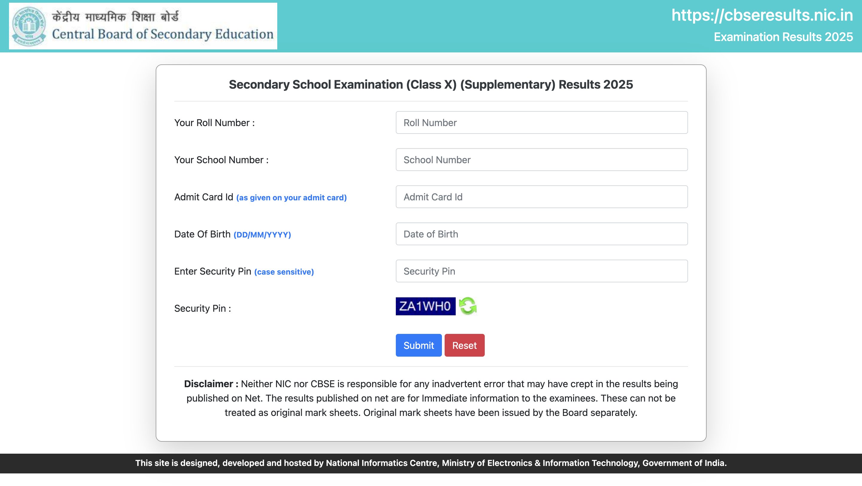 CBSE Class 10 Supplementary Result 2025 released: Check marksheet