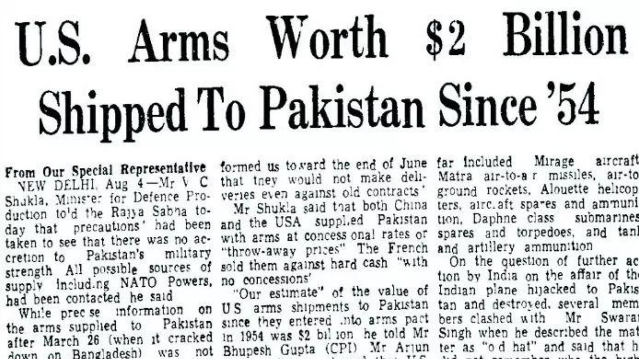 Army, with old newspaper clip, takes a dig at US