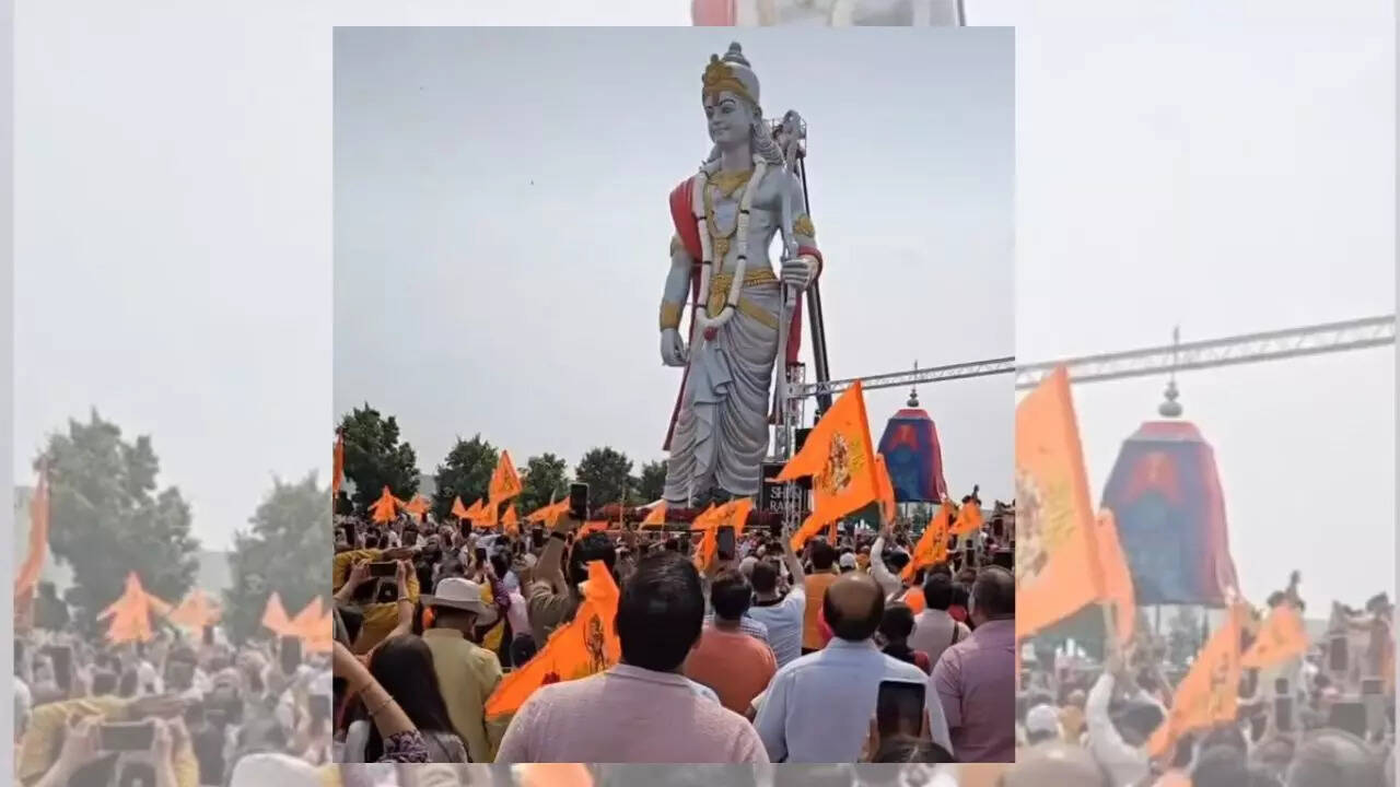 51-foot-tall statue of Lord Ram unveiled in Canada’s Mississauga, mayor says ‘spectacular landmark for Hindu community’