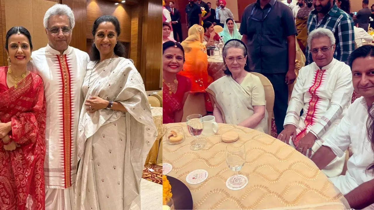 Inside Mahua Moitra–Pinaki Misra wedding reception in Delhi