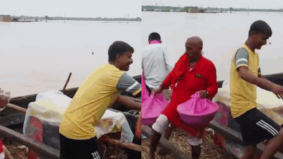 No horses, no band: Groom sets out on boat to bride’s village in flood-hit Ballia – Watch video