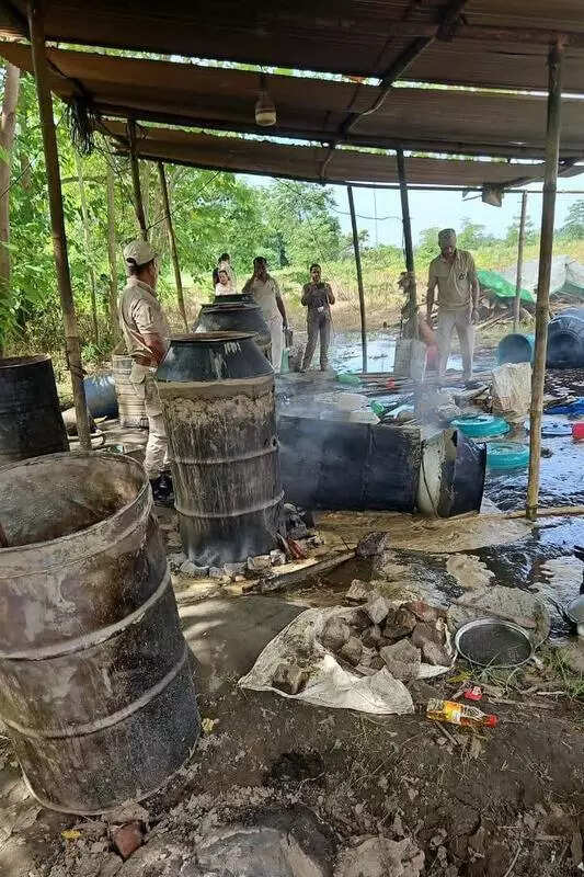 Golaghat excise department destroys 5k litres of illicit liquor, razes 24 dens