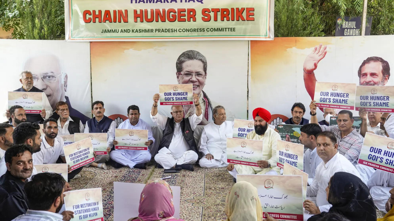 J&K: Congress starts hunger strikes for statehood, allies missing