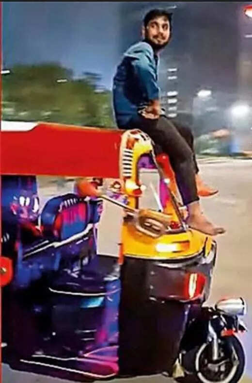 Two booked for stunts on moving auto