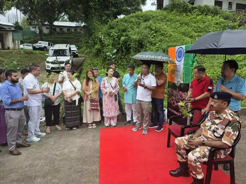 Arunachal BJP’s plantation drive as part of I-Day celebrations