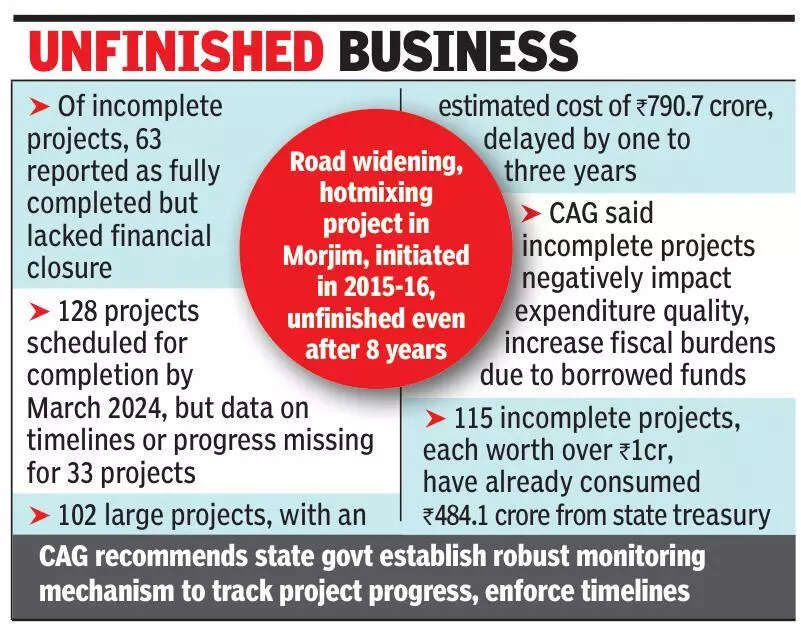 Goa govt has Rs 973 crore locked in incomplete projects: CAG