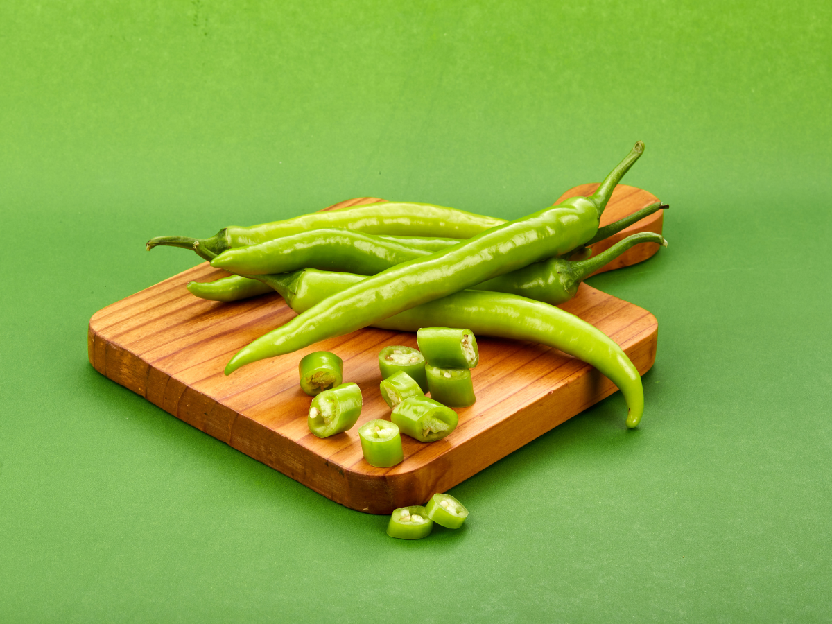 diced green chilli chillies