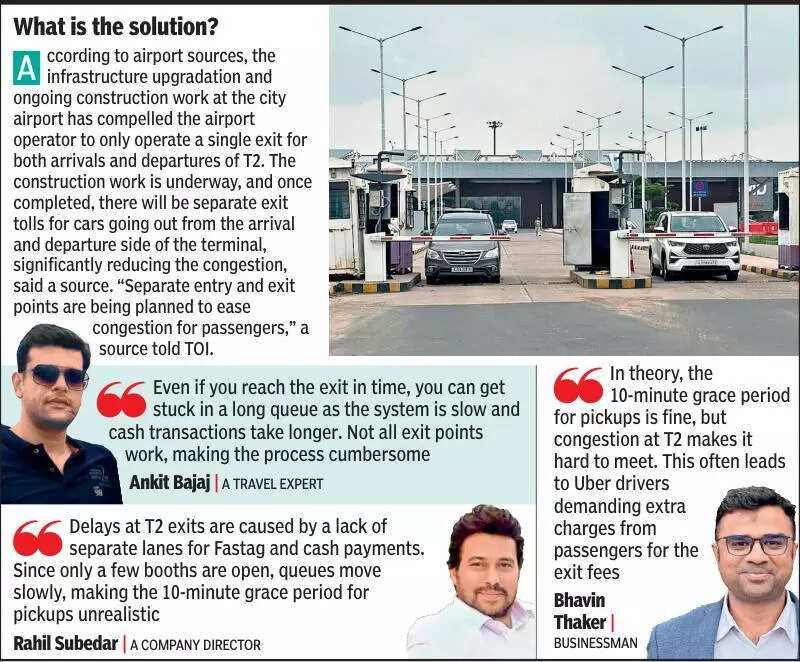 T2 expansion at SVPI airport in Ahmedabad causes exit delays, extra charges for passengers