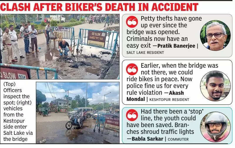 The dividing bridge at the centre of Salt Lake violence