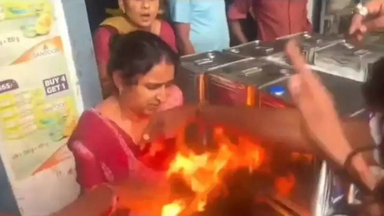 'Locals pelt stones at AMC team': Ahmedabad shop owner sets herself ablaze during demolition drive; in critical condition