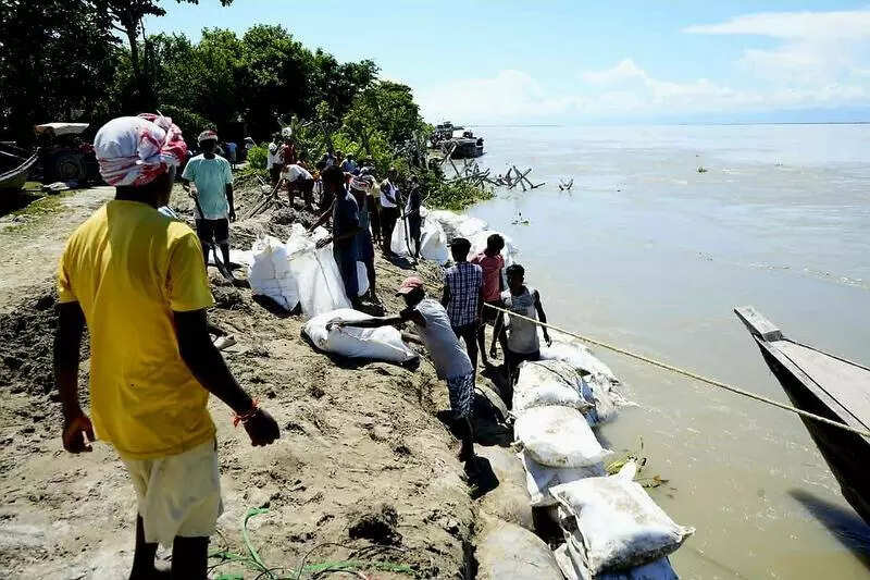 Min inspects emergency anti-erosion measures as Brahmaputra threatens DTP Dyke