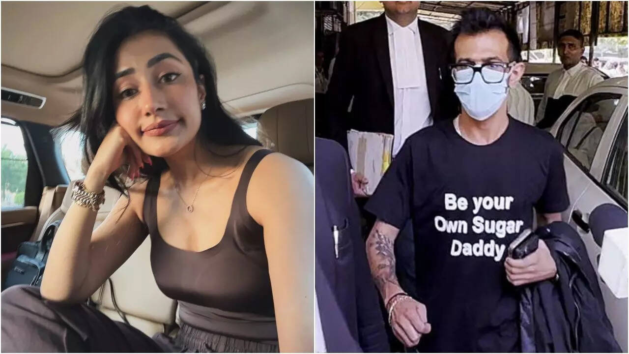 Dhanashree reacts to Chahal’s T-shirt at divorce hearing